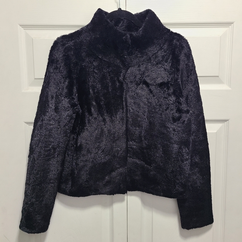 Eileen Fisher Chenille Fur Coat Size‎ XS Stunning Elegant Classy